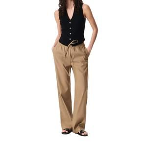 NEW RAG & BONE logan linen beach pant in muted brown